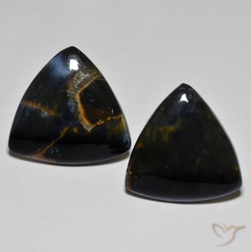 12.28 ct Trillion Pietersite, 17.4 x 16.6 mm From Namibia, Photo A