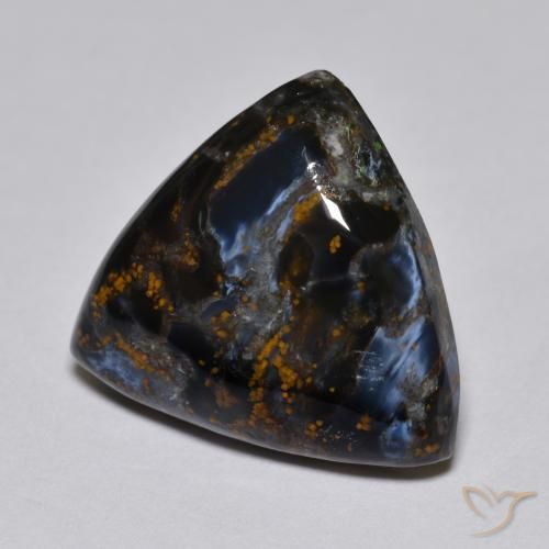 8.33 ct Multicolor Pietersite Stone, Natural Pietersite in Trillion Cabochon Shape for Sale