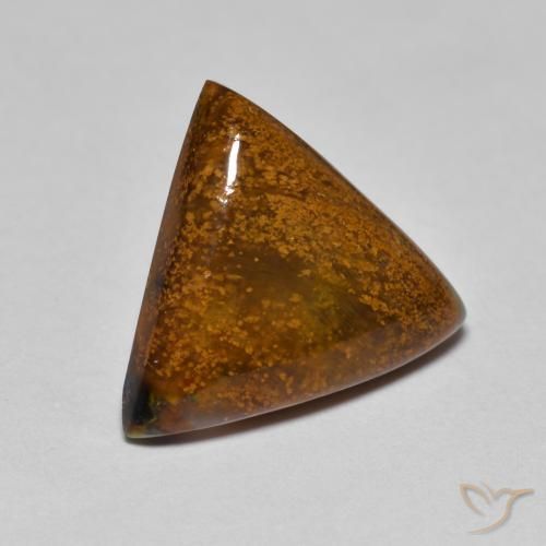 4.51 ct Brown Pietersite Stone, Natural Pietersite in Trillion Cabochon Shape for Sale