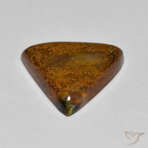Pietersite Gemstone in 14.4 x 12.7 mm Size for Sale, Pietersite Stone in Medium Brown Color