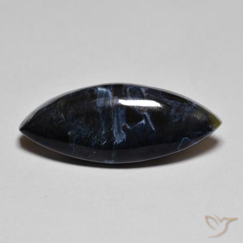 6.07 ct Multicolor Pietersite Stone, Natural Pietersite in Marquise Cabochon Shape for Sale