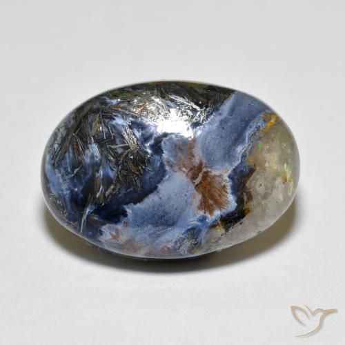 9.50 ct Multicolor Pietersite Stone, Natural Pietersite in Oval Cabochon Shape for Sale