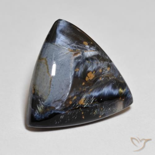 6.70 ct Multicolor Pietersite Stone, Natural Pietersite in Trillion Cabochon Shape for Sale