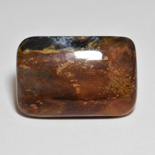 9.75 ct Multicolor Pietersite Stone, Natural Pietersite in Cushion Cabochon Shape for Sale