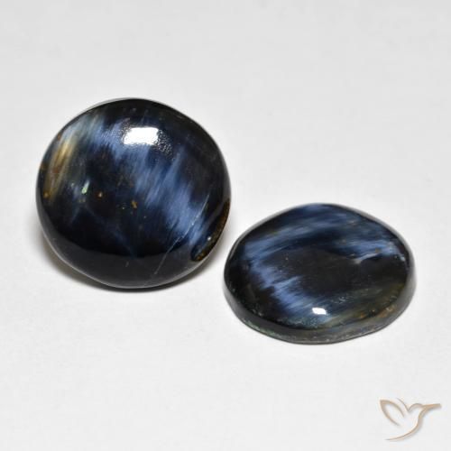 11.71 ctw Multicolor Pietersite Stones, Natural Pietersite in Round Cabochon Shape for Sale