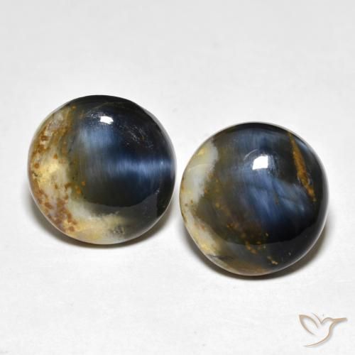 12.86 ct Round Pietersite, 13.7 mm From Namibia, Photo A