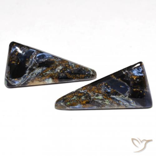 14.46ctw Natural Multicolor Pietersite, Trillion, Opaque