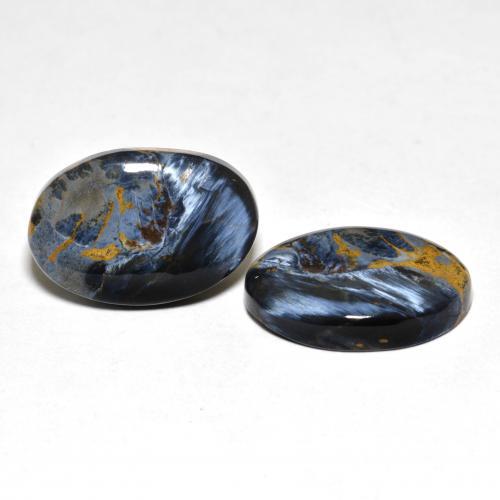 12.73 ctw Multicolor Pietersite Stones, Natural Pietersite in Oval Cabochon Shape for Sale