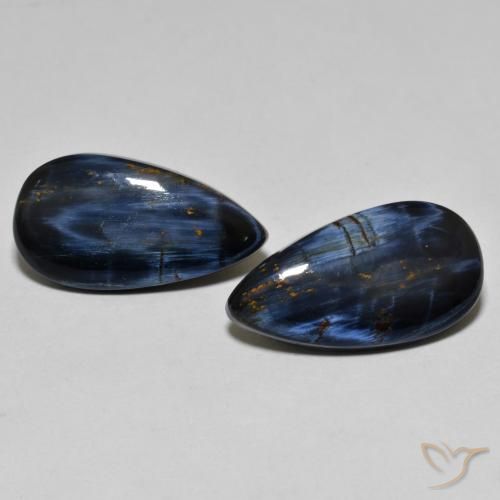 11.62 ct Pear Pietersite, 18.7 x 10.1 mm From Namibia, Photo A