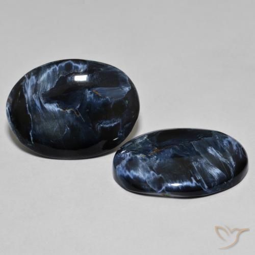 22.62 ctw Multicolor Pietersite Stones, Natural Pietersite in Oval Cabochon Shape for Sale