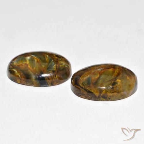 Pietersite Gemstones in 16.8 x 12.9 mm Size for Sale, Pietersite Stones in Multicolor Color