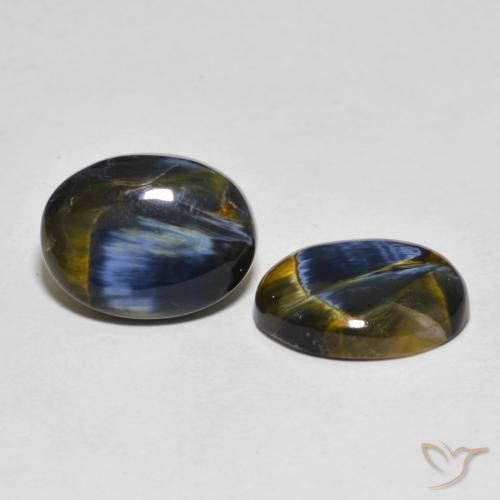 10.15 ctw Multicolor Pietersite Stones, Natural Pietersite in Oval Cabochon Shape for Sale