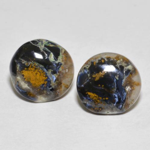 Multicolor Pietersite Gem - 3.2ct Round Cabochon (ID: 602232)
