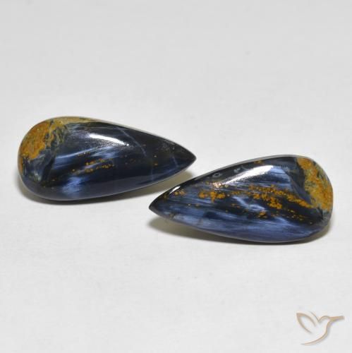10.94ctw Natural Multicolor Pietersite, Pear Shape, Opaque