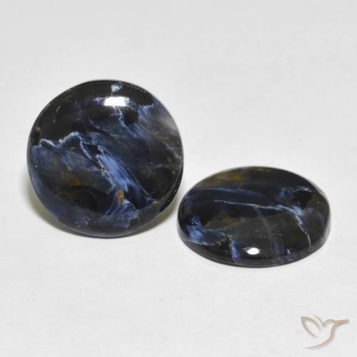 14.57 ctw Multicolor Pietersite Stones, Natural Pietersite in Round Cabochon Shape for Sale