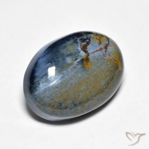 7.30 ct Multicolor Pietersite Stone, Natural Pietersite in Oval Cabochon Shape for Sale