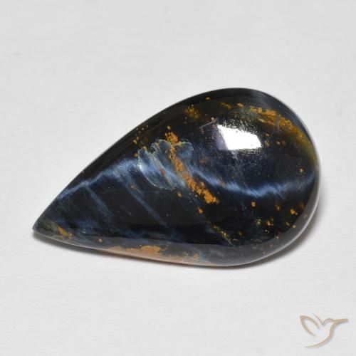 5.93ct Natural Multicolor Pietersite, Pear Shape, Opaque