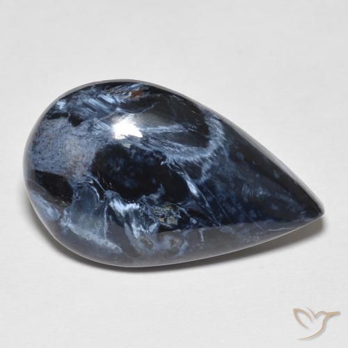 8.28 ct Multicolor Pietersite Stone, Natural Pietersite in Pear Cabochon Shape for Sale
