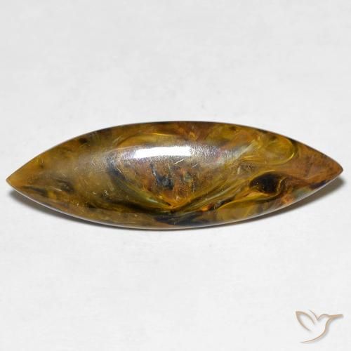 6.06ct Natural Multicolor Pietersite, Marquise, Opaque