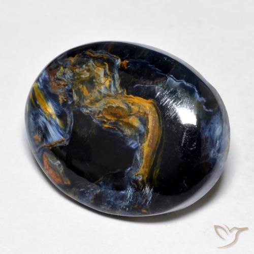 17.16 ct Multicolor Pietersite Stone, Natural Pietersite in Oval Cabochon Shape for Sale