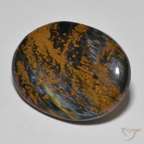 11.82 ct Multicolor Pietersite Stone, Natural Pietersite in Oval Cabochon Shape for Sale