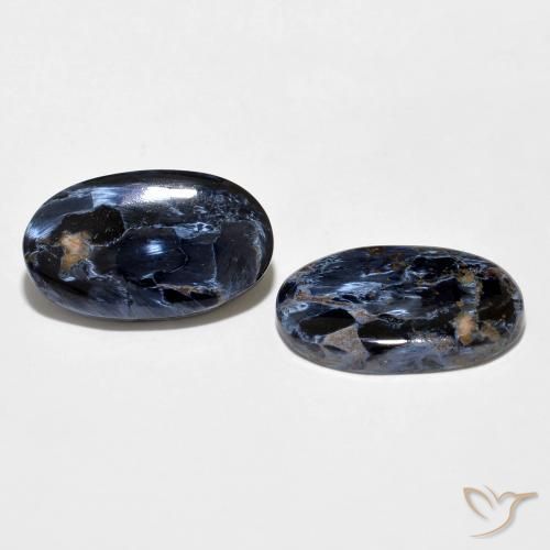 10.02 ctw Multicolor Pietersite Stones, Natural Pietersite in Oval Cabochon Shape for Sale