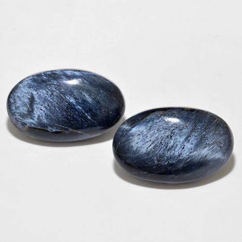 2pc Matching Oval Multicolor Pietersites in Size 20.4 x 12.6mm, Weight 19.16ct total / avg. 9.58ct each, Multicolor in Opaque Clarity, Natural untreated Gemstone, Mohs Hardness 6.5 - 7 suitable for daily wear jewelry, Photo A