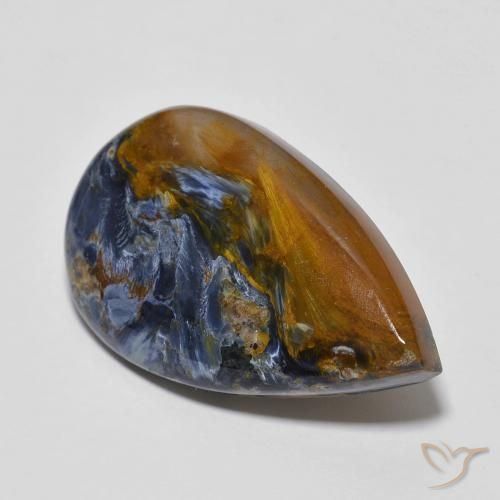12.01 ct Pear Pietersite, 23.6 x 14.4 mm From China, Photo A