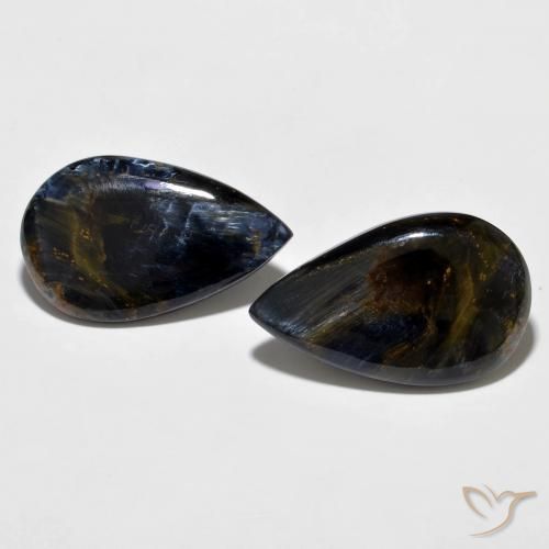 16.86 ct Pear Pietersite, 23 x 14.2 mm From China, Photo A