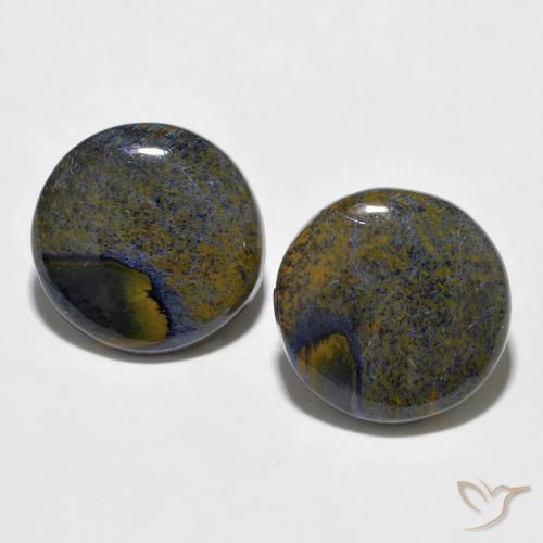 6.89 ct Round Pietersite, 12.4 mm From China, Photo A