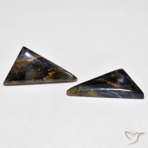 10.76 ctw Multicolor Pietersite Stones, Natural Pietersite in Fancy Cabochon Shape for Sale