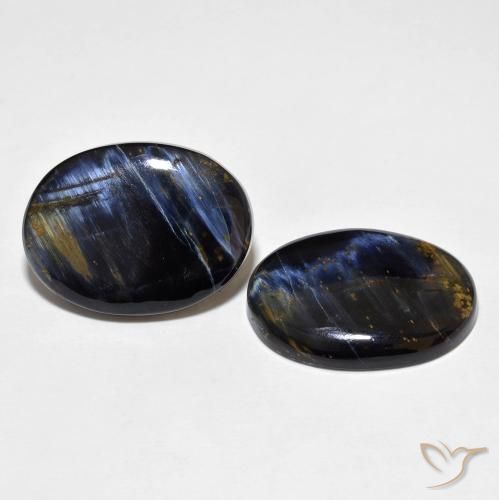 18.22 ctw Multicolor Pietersite Stones, Natural Pietersite in Oval Cabochon Shape for Sale