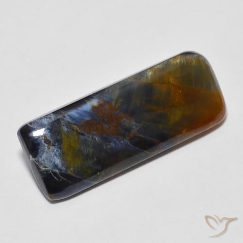 7.76 ct Multicolor Pietersite Stone, Natural Pietersite in Cushion Cabochon Shape for Sale