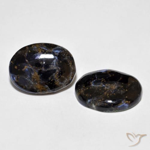 13.88 ctw Multicolor Pietersite Stones, Natural Pietersite in Oval Cabochon Shape for Sale