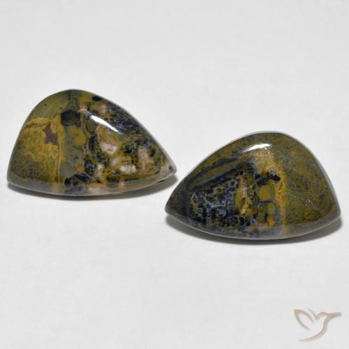 12.02 ct Fancy Pietersite, 19.3 x 11.9 mm From China, Photo A