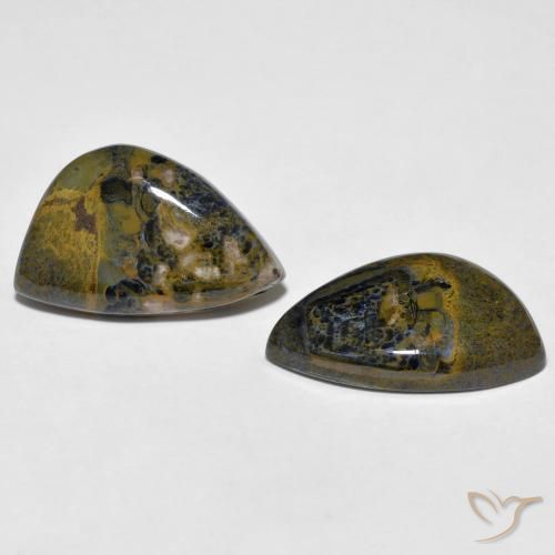 12.02 ctw Multicolor Pietersite Stones, Natural Pietersite in Fancy Cabochon Shape for Sale