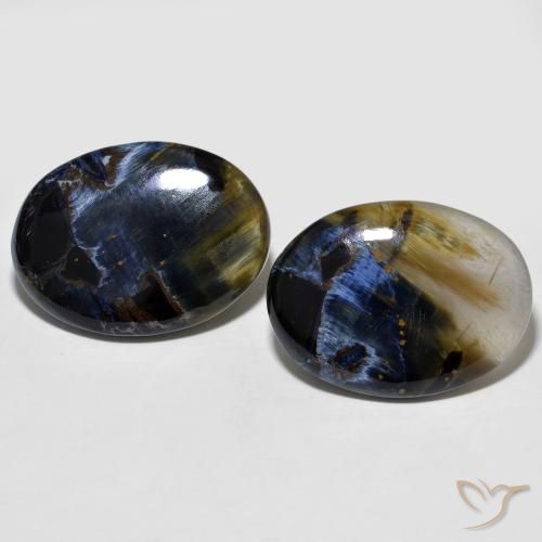 37.88 ct Oval Pietersite, 26.3 x 19.6 mm From China, Photo A