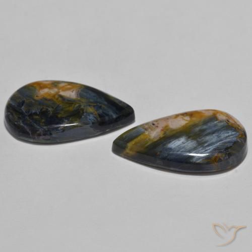 Pietersite Gemstones in 19.4 x 11.3 mm Size for Sale, Pietersite Stones in Multicolor Color