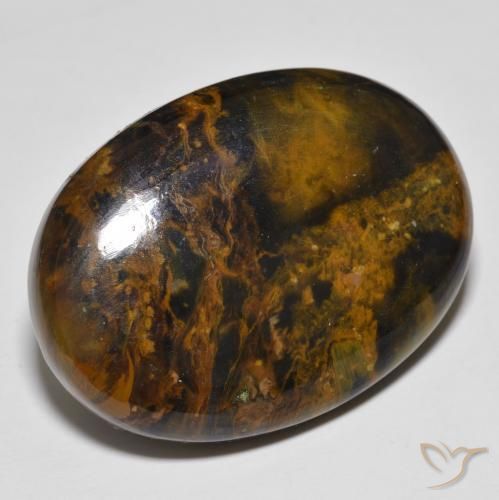 35.70 ct Multicolor Pietersite Stone, Natural Pietersite in Oval Cabochon Shape for Sale