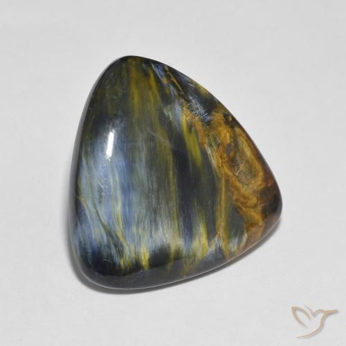 16.98 ct Multicolor Pietersite Stone, Natural Pietersite in Trillion Cabochon Shape for Sale