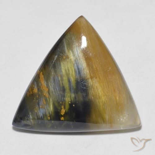 10.21ct Natural Multicolor Pietersite, Trillion, Opaque
