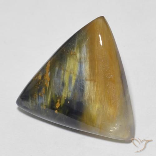 10.21 ct Multicolor Pietersite Stone, Natural Pietersite in Trillion Cabochon Shape for Sale