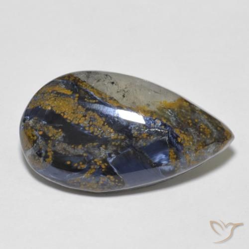 10.55 ct Multicolor Pietersite Stone, Natural Pietersite in Pear Cabochon Shape for Sale