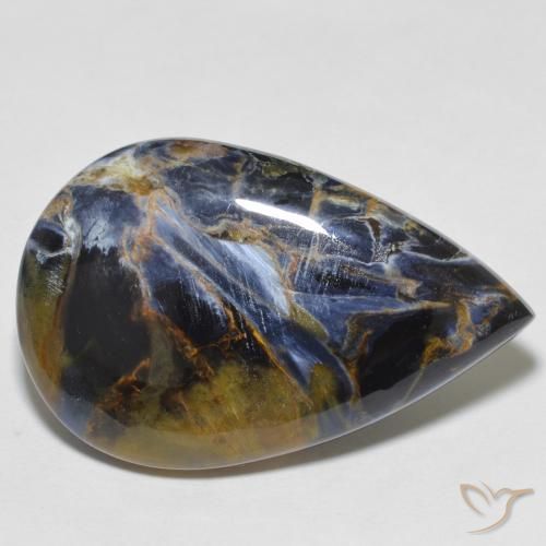 18.93ct Natural Multicolor Pietersite, Pear Shape, Opaque