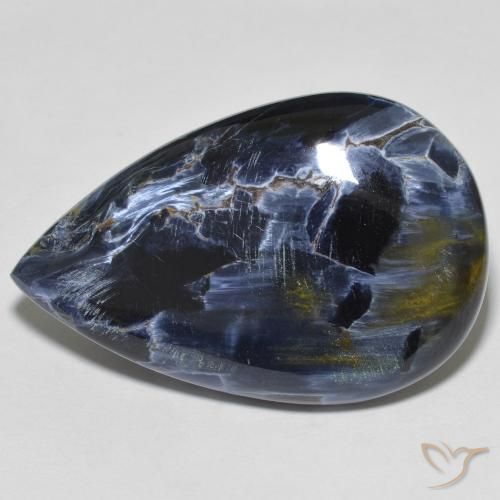 25.13 ct Multicolor Pietersite Gemstone, Pietersite Gem in Pear Cabochon Shape for Sale.