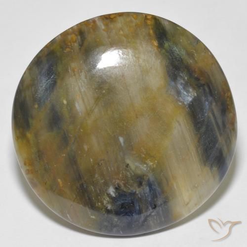 Pietersite Multicolore round cabochon 29,7mm de Namibie, poids de 36,15 ct, pierre gemme naturelle Non traité de pureté Opaque , 1 pièce Pietersite, couleur : Multicolore, dureté de Mohs de 6.5 à 7 convient aux bijoux de tous les jours, pierre de sagesse, Photo A