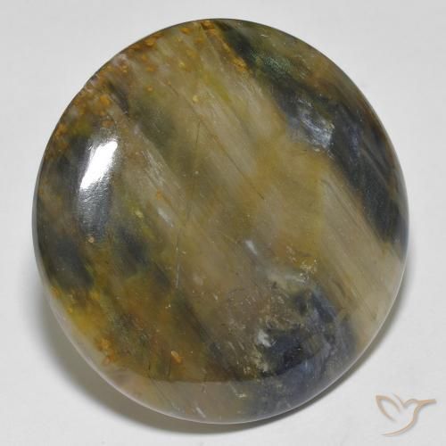 36.15 ct Multicolor Pietersite Stone, Natural Pietersite in Round Cabochon Shape for Sale