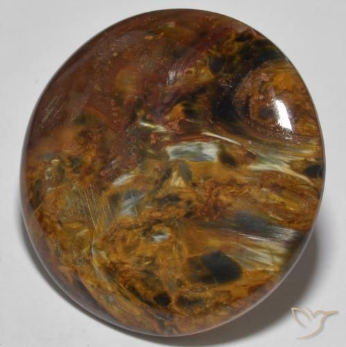 26.87 ct Multicolor Pietersite Stone, Natural Pietersite in Round Cabochon Shape for Sale