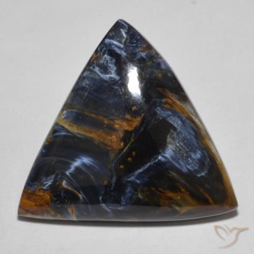 Pietersite Multicolore Trillion 20,4 x 19mm de Namibie, poids de 9,38 ct, pierre gemme naturelle Non traité de pureté Opaque , 1 pièce Pietersite trillion cabochon, couleur : Multicolore, dureté de Mohs de 6.5 à 7 convient aux bijoux de tous les jours, pierre de sagesse, Photo A