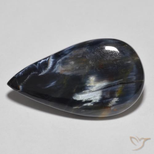8.95ct Natural Multicolor Pietersite, Pear Shape, Opaque